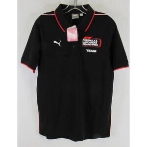 Puma Formula 1 Las Vegas Grand Prix Team Polo Mens Medium Black Offical NWT $70